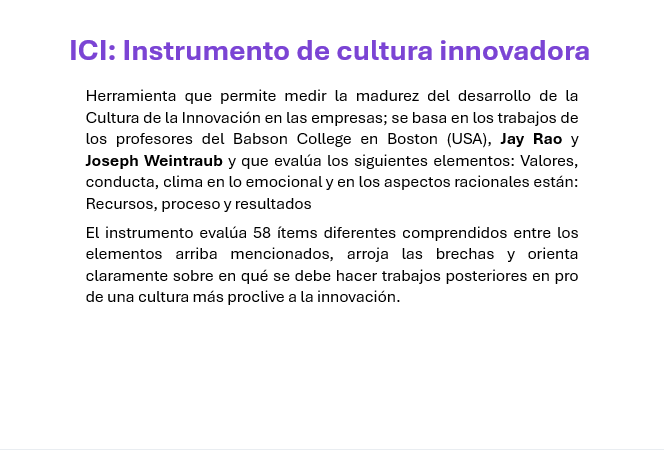 Instrumento de Cultura Innovadora